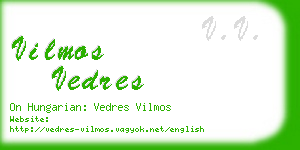 vilmos vedres business card